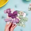4Pcs Cute Knit BB Hair Clips Handmade Flower Bow Bang Clips for Kids Perfect for Christmas Festival Celebration