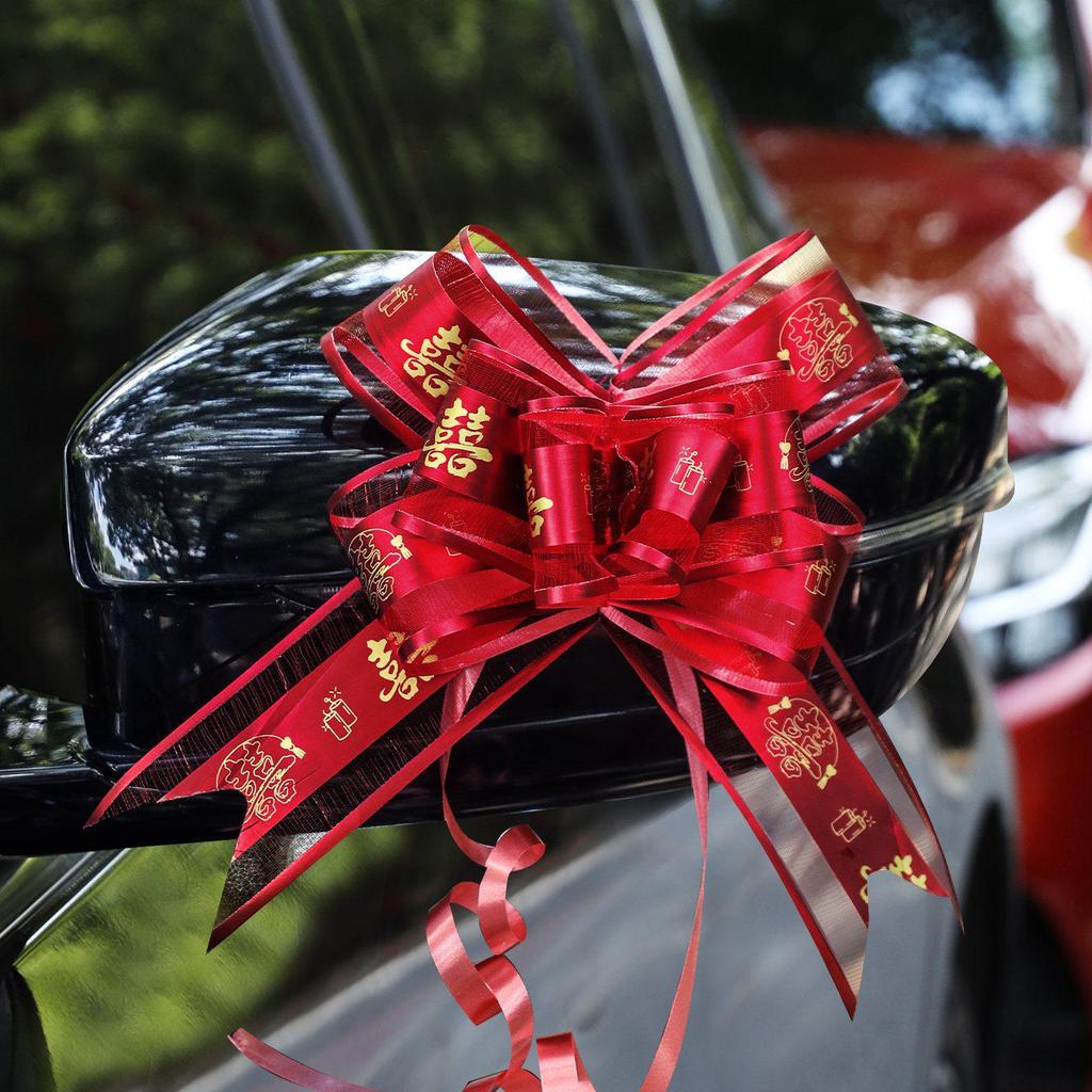 Wedding Car and Room Decor Set with Ribbons and Butterflies