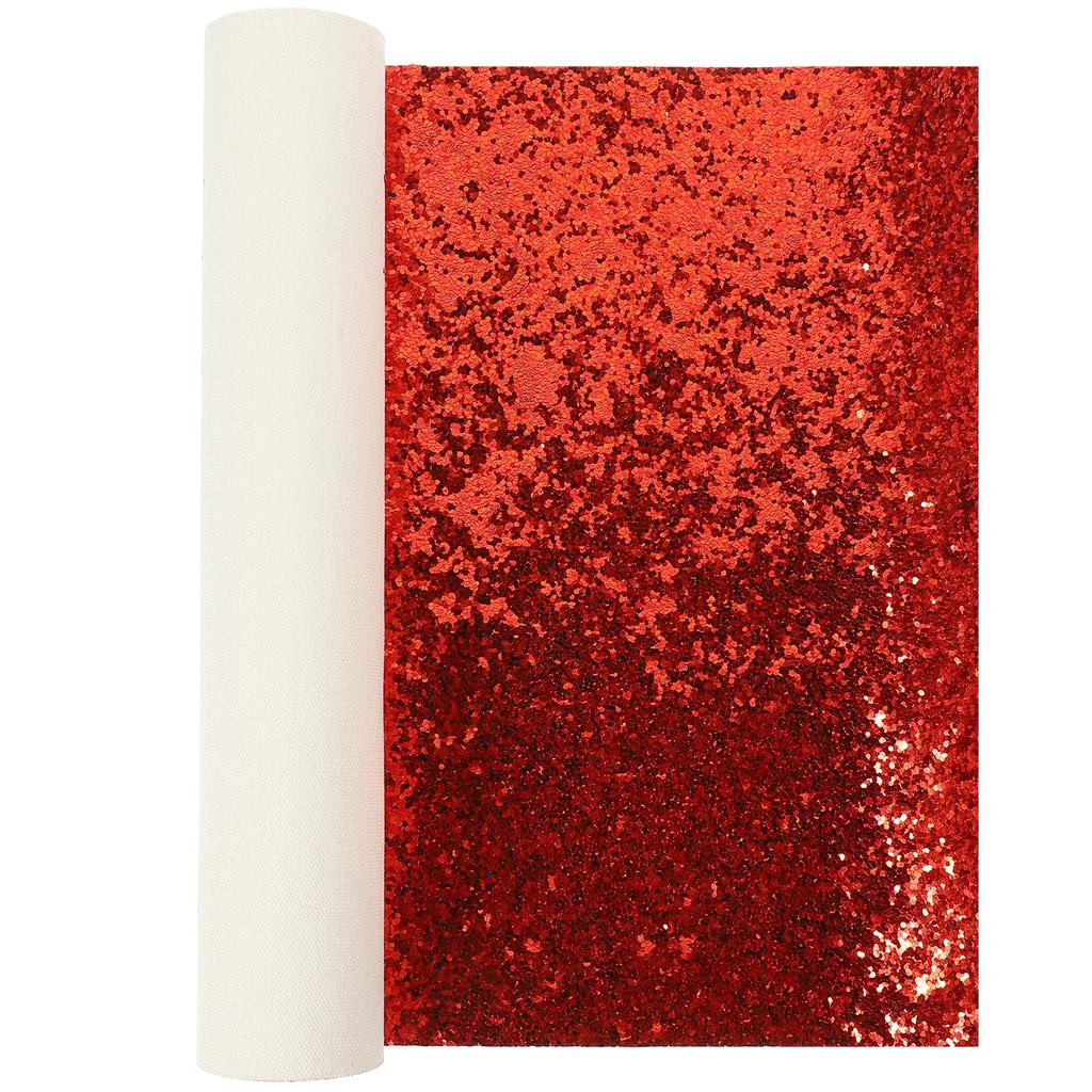 Glitter PU Sheet for DIY Crafts Sewing Fabric Sheet for Jewelry Making Decorative Bag Material Shiny Faux Craft Making