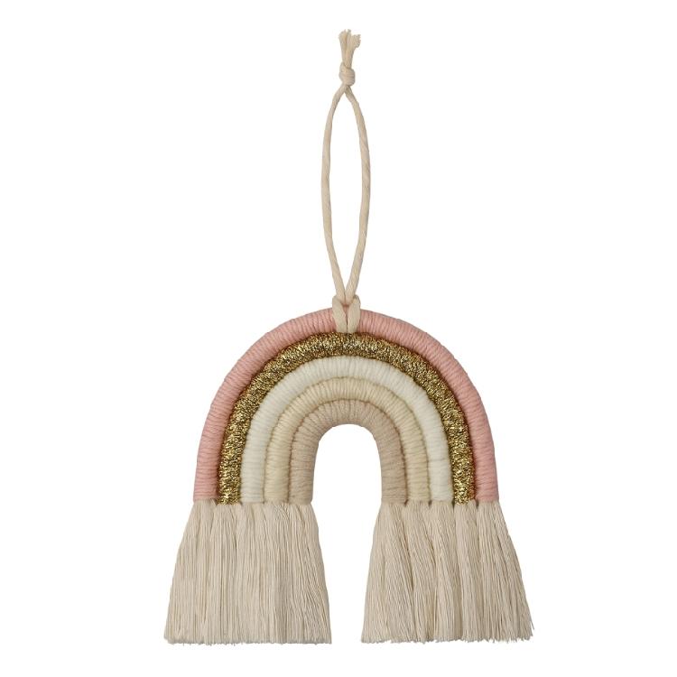 Colorful Woven Macrame Rainbow Wall Decor Party Decoration for Kids Baby Nursery
