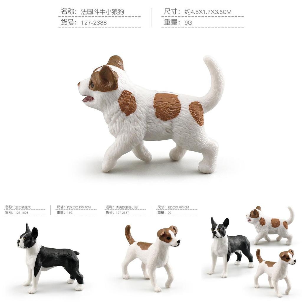 Small Breed Dog Pvc Animal Model Jack Russell Terrier Pet Figurine For Collectors