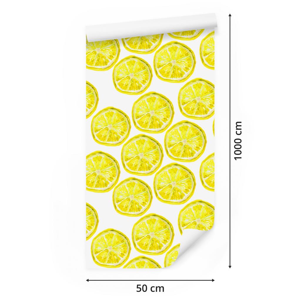 Fruit and lemon wallpaper for living room and bedroom 50x1000