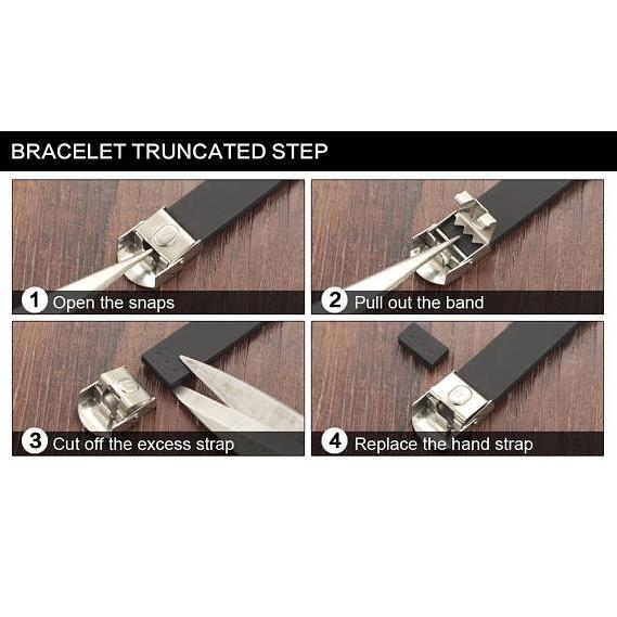 Men  Black Leather Medical Alert Bracelet with Carving Disease