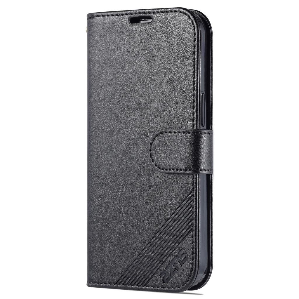 For iPhone 16 Pro Stand Case Anti-Drop PU Leather Wallet Phone Cover