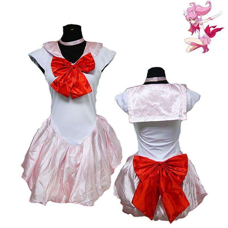 

Stunning Sailor Moon Style Dress With Exquisite Workmanship For Halloween Cosplay Pink-Sailor Chibi Moon,M