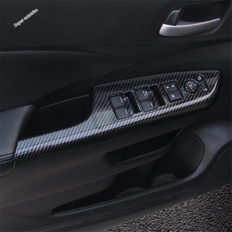 For Honda CRV CR-V 2012 - 2016 Car Door Armrest Window Glass Lift Switch Button Panel Cover Trim ABS Matte Accessories Interior