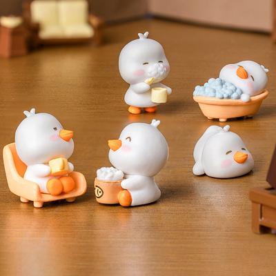 1 Stück Kindergeschenk Niedliche Entenfiguren Miniatur Handwerk Ornament Mikrolandschaft Kawaii Schreibtisch Auto Innenraumzubehör Heimdekoration