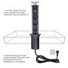 1000mA 220V 3/4/5/6 Power Kitchen Table Pull Up Socket Electrical Desktop Sockets 1 Led+2 charge USB Aluminum Shelf