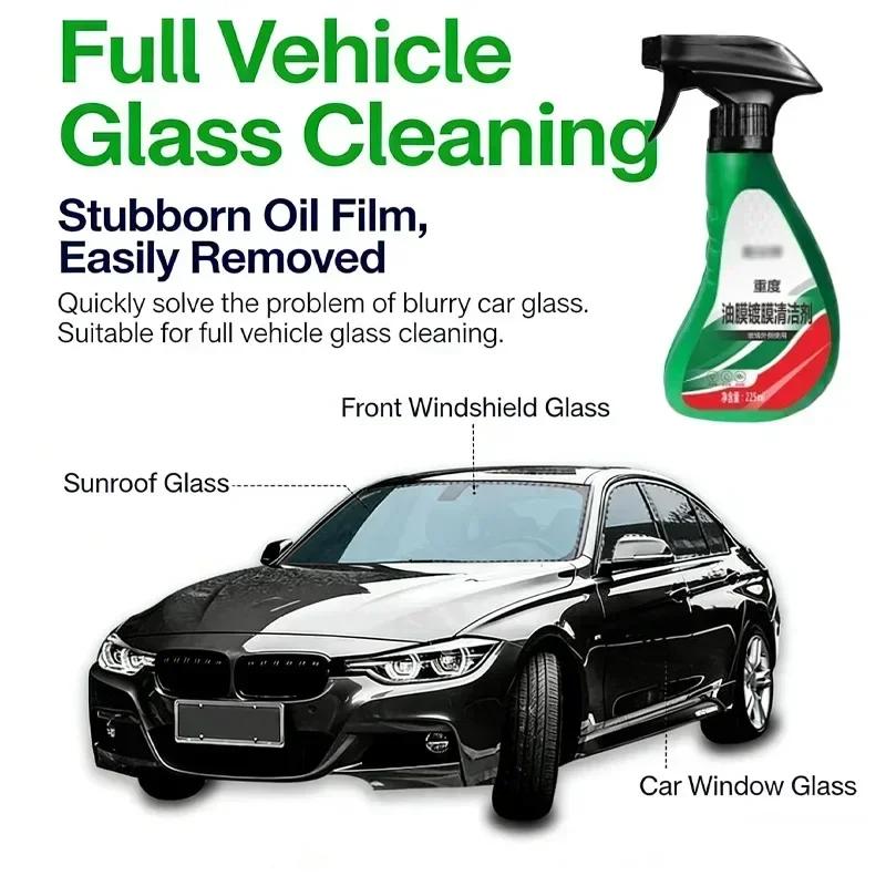 Car Window Oil Film Remover Car Glass Oil Film Removal 225ml Scratch Repair Cleaning Restore Clarity Coating for Window Stains