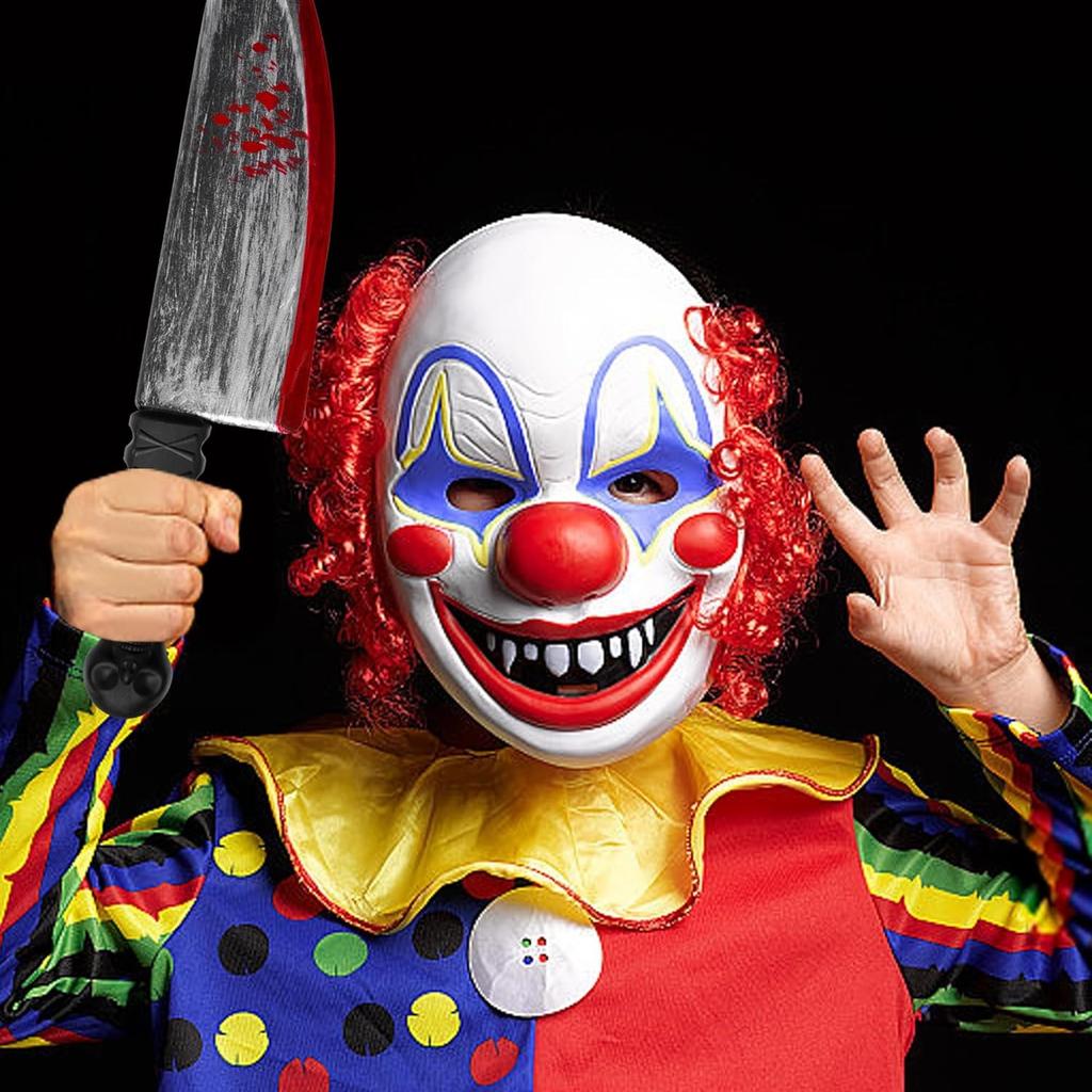 Halloween Blutiges Metzgermesser Requisite Gruseliges Plastik Slasher Hackmesser Requisiten für Halloween Spukhaus Kostümzubehör