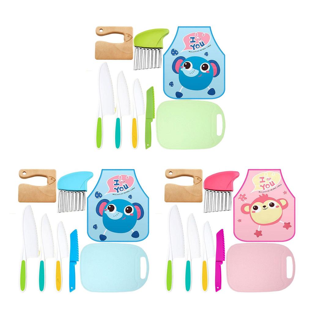Kitchen Accessories Playset Cutting Board Apron for Children Gifts Toddler Style
