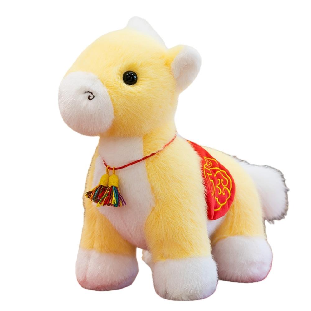 Tassel Pendant Horse Plush Doll Creative Cartoon Steed Doll Zodiac Pony Figurine  Chinese New Year