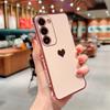 Anti Fall Side Love Electroplating Soft Shell Suitable for Samsung S25 UltraS24S23 Mobile Phone Case Small and Fresh A56A15