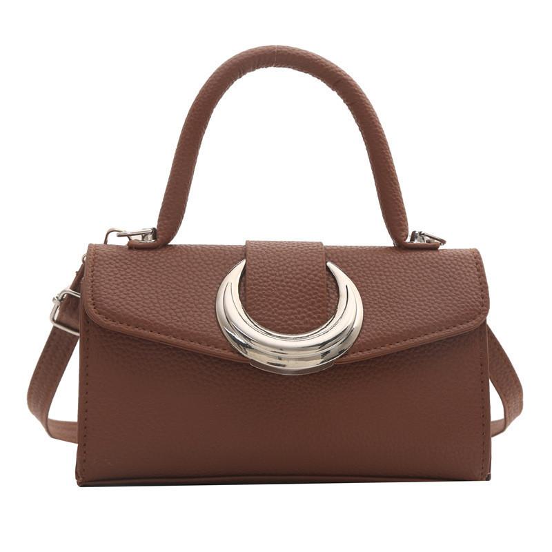 

Fashion New Lychee Pattern Handbag Women Bags Spring Versatile High-grade Shoulder Crossbody Bag кавовий