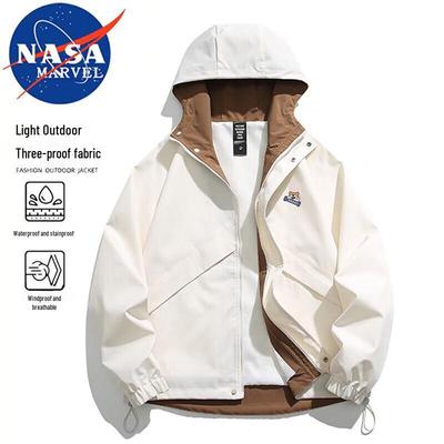NASA MARVEL Męska Wodoodporna Kurtka Sportowa z Kapturem