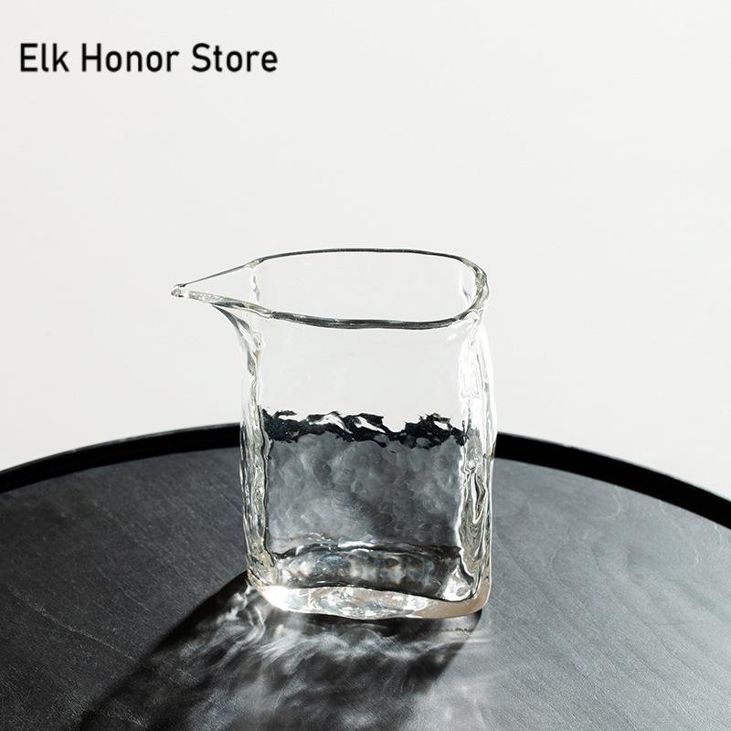 200ml Handmade Hammer Pattern Glass Tea Pitcher Aesthetic Heat-resistant Tea-separating Cha Hai Justice Cup Green Tea Supplies