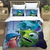 3 peças Monstros S.A.. Conjunto de Roupa de Cama, Conjunto de Capa de Edredom com Padrão de Desenho Animado Impresso em 3D, Inclui Fronhas, Enchimento Não Incluído.