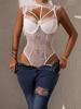 Spring/Summer European & American Fashion Slimming Lace Bodysuit