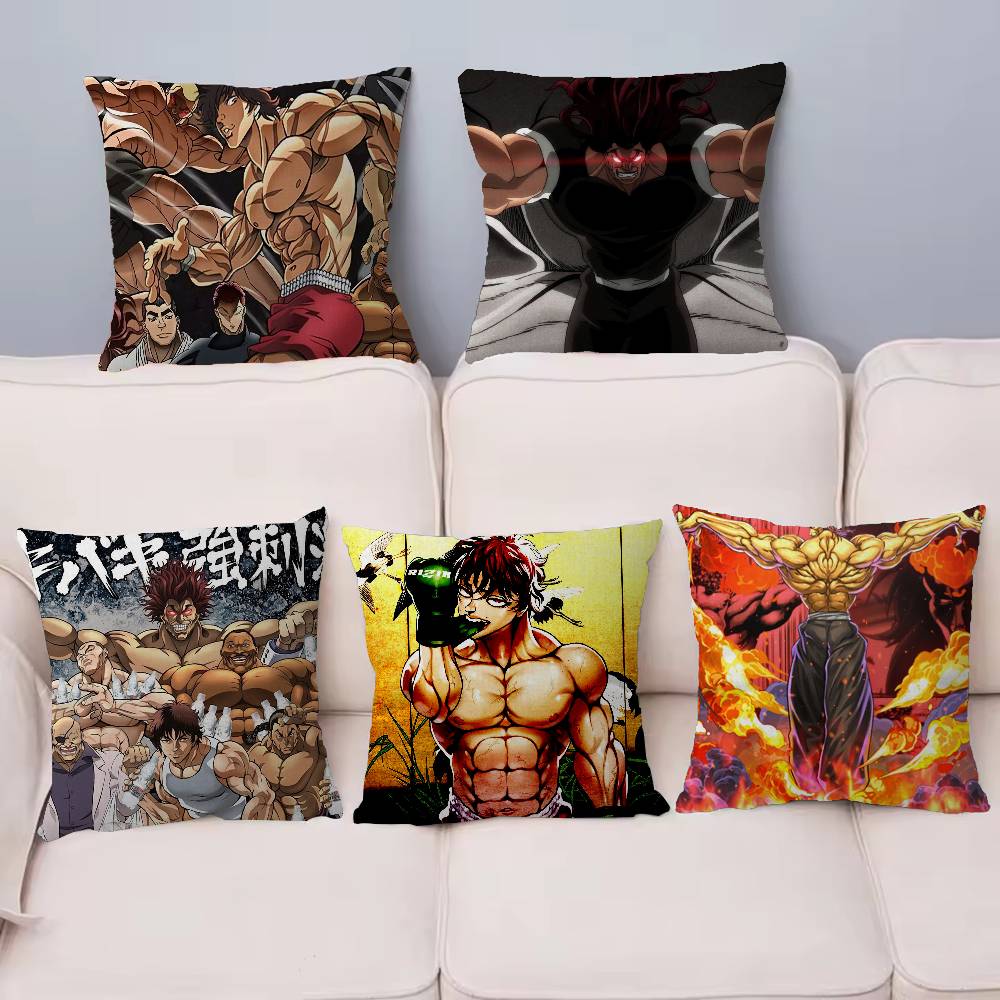Baki Hanma Yujiro Manga Pillow Cover Design Cushion Cover Decor Holiday Decorati