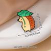 Creative Cartoon Metal Badge Cute Little Hedgehog Brooch Clothing Accessories Pin Hedgehog Cartoon Decoration Medal