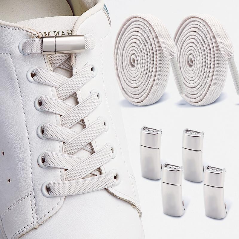 Lacci magnetici per sneakers senza nodo, lacci elastici per scarpe per adulti e bambini, lacci elastici senza nodo, accessori per scarpe, 1 paio/2 paia