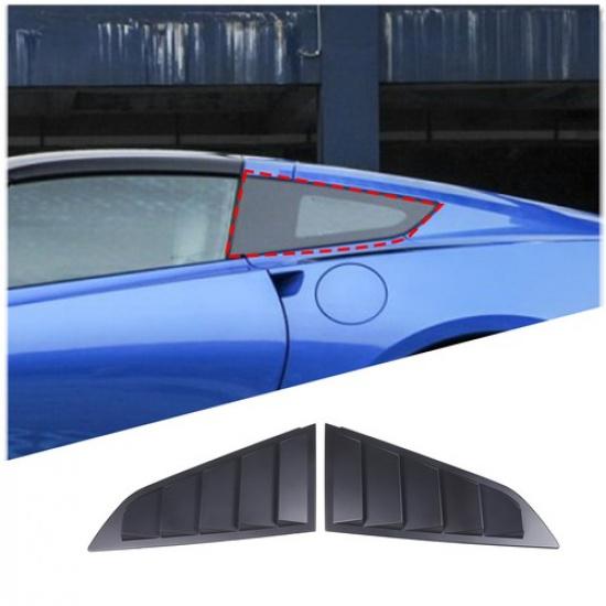 Matte Black Side Window Louvers Shades Cover Tirm Fit For Corvette C7 2014-