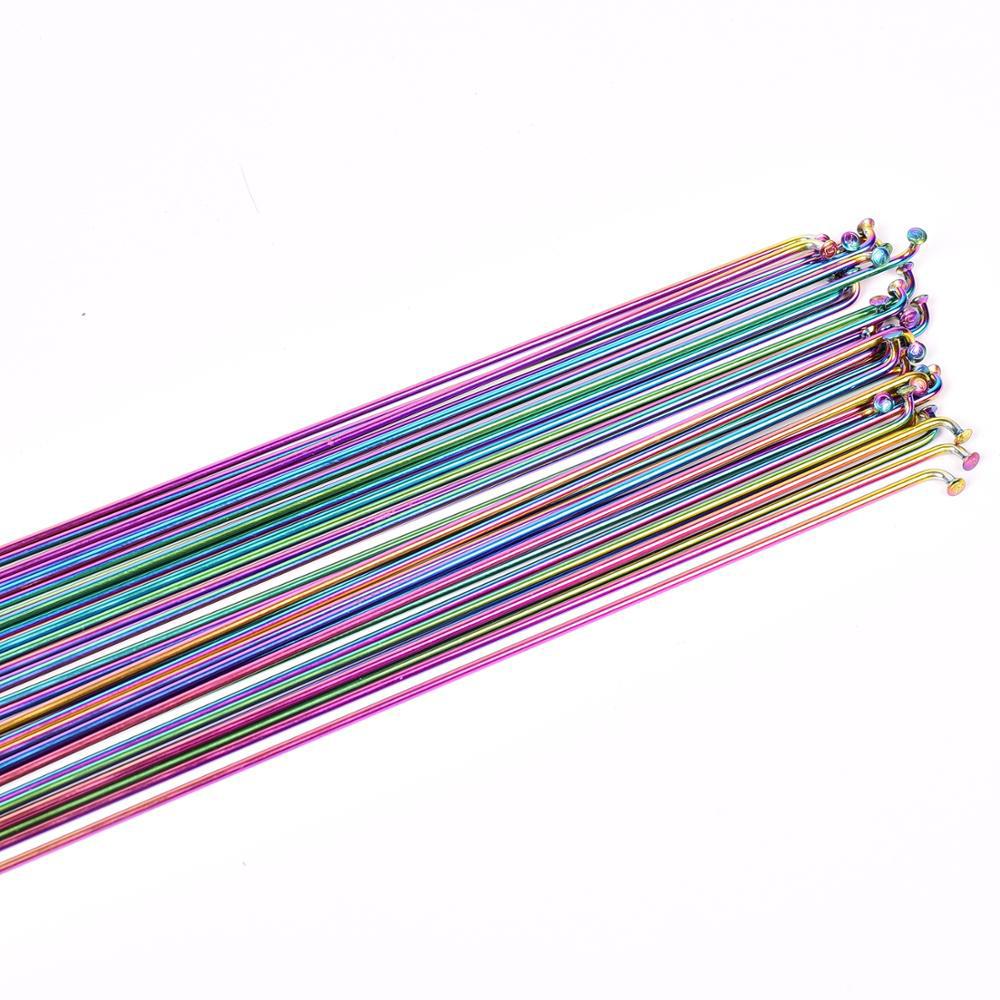 Bike 304 Stainless Steel Rainbow Bicycle Spoke Cycle Spokes Vacuum Pating Stainless Steel Spokes