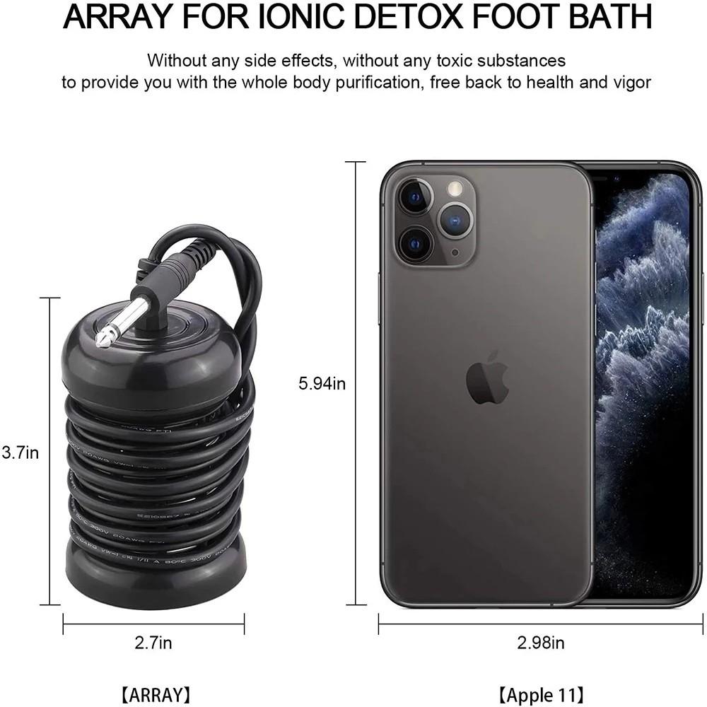 Detox Ionic Cleanse Vibrating Machine Basin Bath Arrays Health Care Equipment Electric Foot Spa Bath Massager Set
