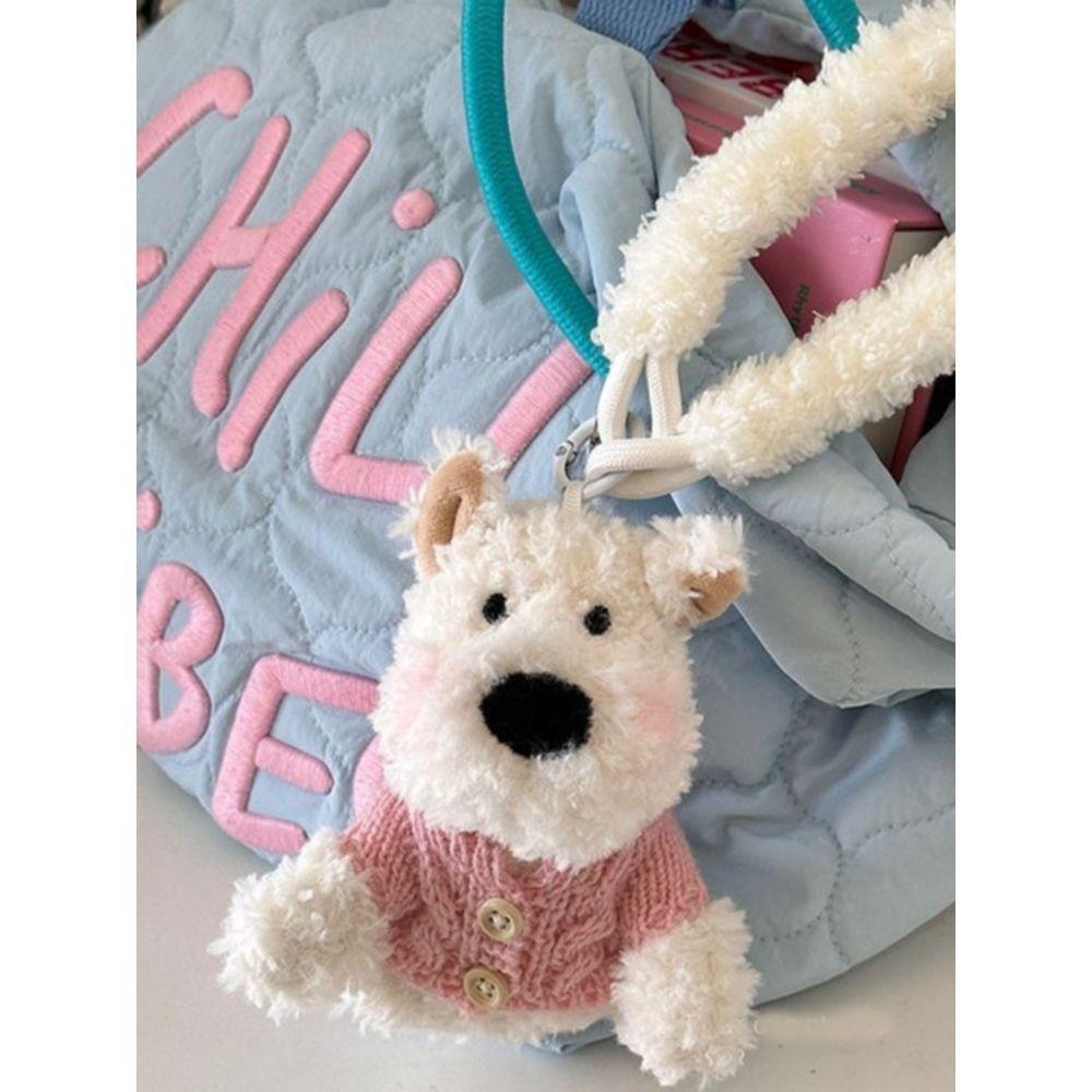 

bookaz [bookaz] Fluffy Rope Puppy Baduki Keychain brown