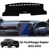 Fit for Ford Ranger Raptor  2024 2025 2026 Dashmat Dashboard Cover Pad DashMat Sunshade Protective Carpet Car Accessories