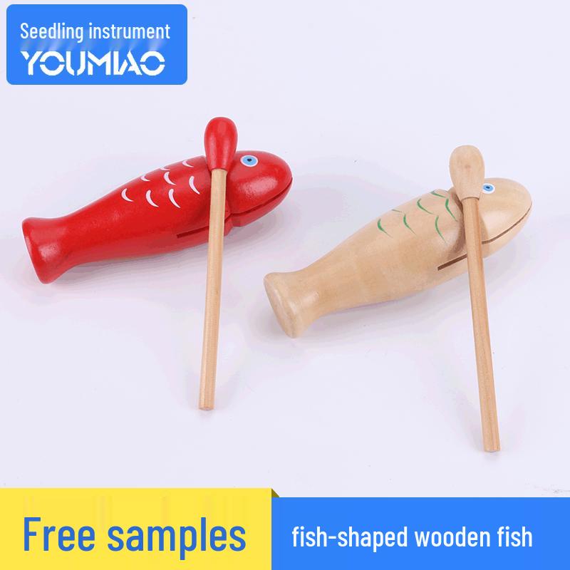 Wooden Fish Percussion Instruments for Kids: Fish-Shaped Clappers and Musical Teaching Aids