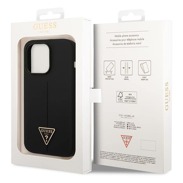 Guess Guhcp14Xsltgk Iphone 14 Pro Max6,7 Czarny/Black Hardcase Silicone Triangle