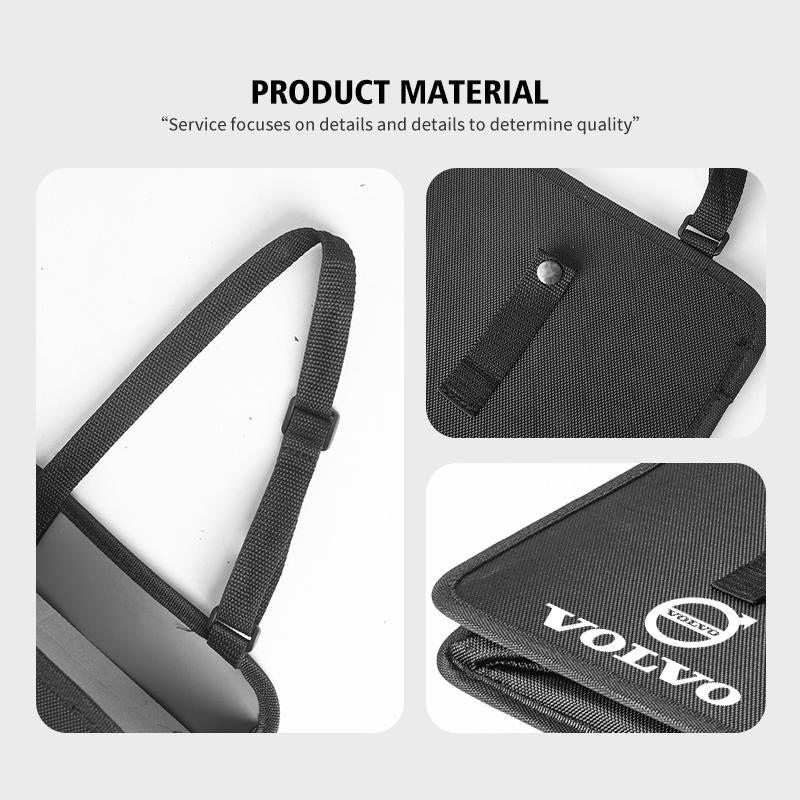 AAJQ1 Car Leather Stuff Storage Bag Seat Middle Tissue Hanging Bag For Volvo V40 V60 C30 C70 S60 S80 S90 XC40 XC60 XC70 XC90 T6