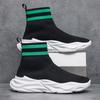Men's Socks and Shoes Spring and Summer Mid-tube Fly-woven Breathable Sports and Leisure Shoes Lightweight Platform Mesh Shoes Versatile Trendy Shoes