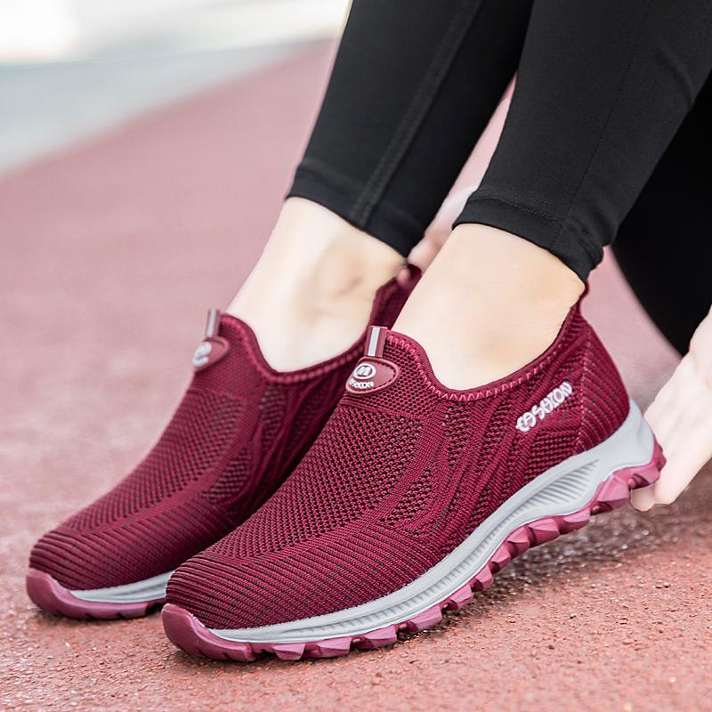 Fashion Pink Large Women's Summer Shoes Casual Sports Men's Breathable Walking Loafers Mesh Sneakers Non-Slip Comfortable Driving Shoes