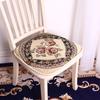 Floral Pattern Dining Chair Cushion Chenille Buttocks Pad Embroidered Chair Mat  Office Classroom