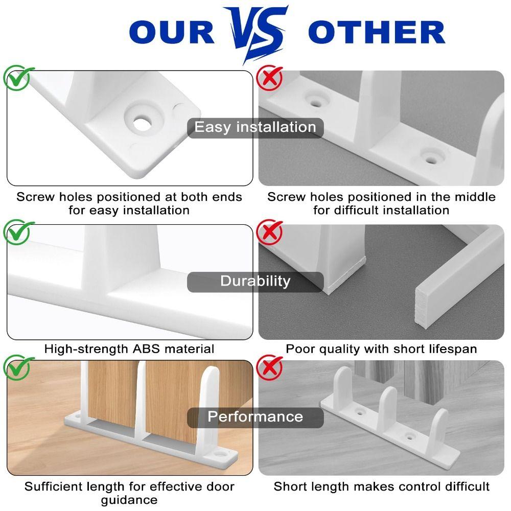 4pcs Easy Installation Cabinet Sliding Door Guide Sliding Closet Door Guide  Smooth Operation