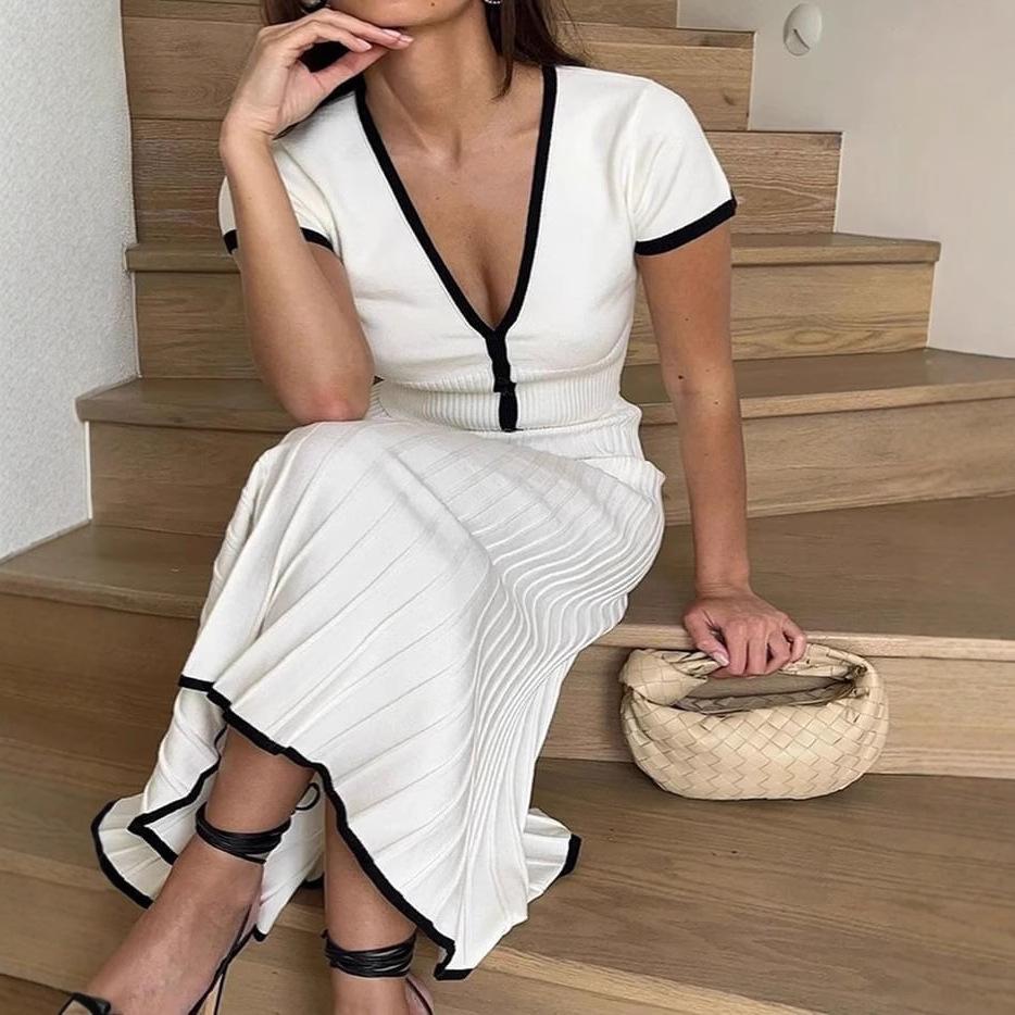 Elegant Spring & Summer Women's 2-Piece Knit Skirt Set - Casual Commute Fashion