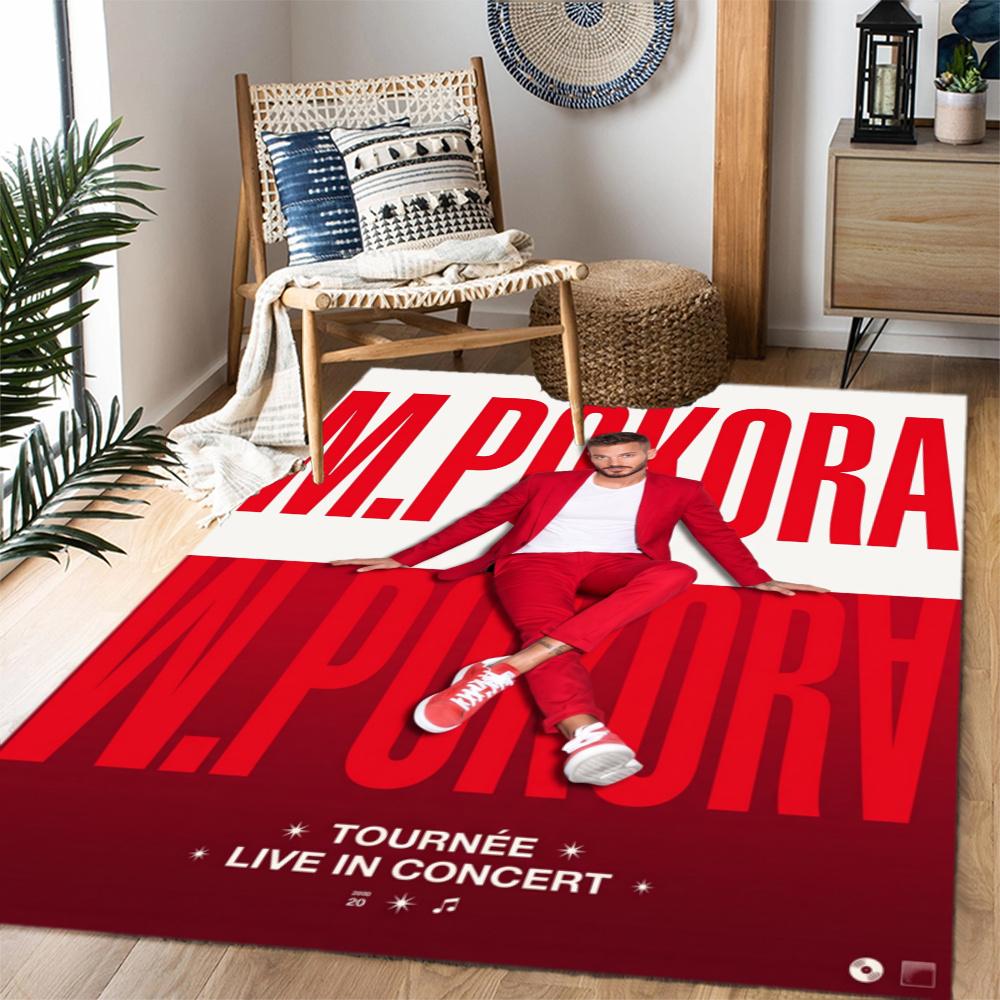 M Pokora Music Carpet Design For Entryway Dormitory Outdoor Dining Room Antislip Carpet Decorate Offices Luxury Gift For Birthday Christmas Wedding
