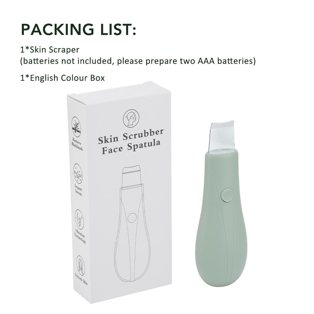 

Электрический скрабер для кожи Глубокая вибрация Очиститель для лица Лопатка Скрабер для лица Пилинг Удаление черных точек Инструмент для ухода за красотой кожи лица