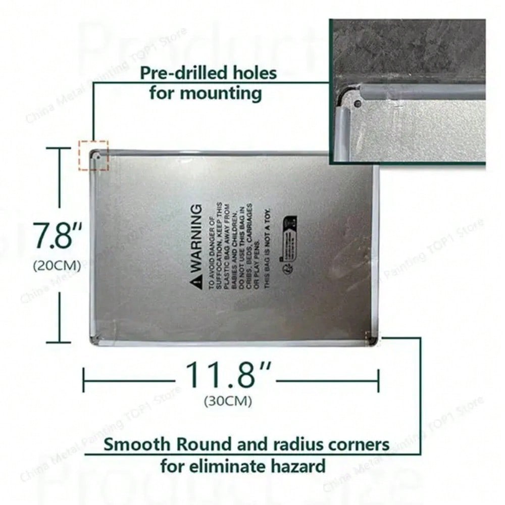 Vintage Rome Cityscape Tin Sign 8x12 Inch Retro Wall Decor for Home Bar Cafe