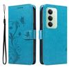 For Xiaomi Redmi 15 4G (EU) (171mm) PU Leather Cases Flower Pattern Wallet Stand Phone Cover with Strap