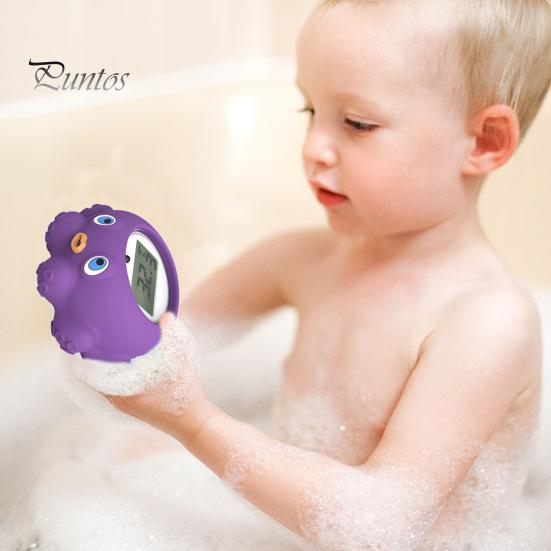 Kids Bath Thermometer Cartoon Duck/Crab/Whale/Octopus Shape Water Temperature Measuring Tool Precise Measurement Waterproof Thermometer Shower