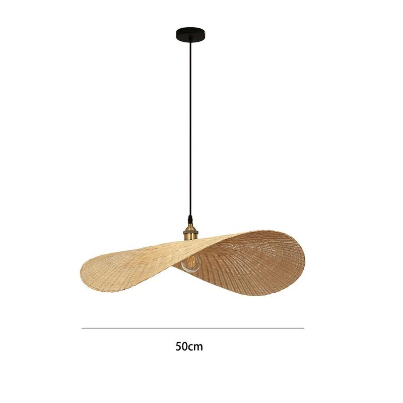 

Подвесные светильники из ткани Nordic Hat, светильник из ротанга, подвесной светильник из бамбука в стиле ретро для кухни, подвесные светильники для домашнего декора