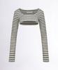 SCULPTOR Micro Underboob Tee Stripe