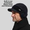 Comfortable Thick Warm Winter Thermal Hat Windproof Elasticity Elderly Beanie Earflaps Ear Protection Cap Dad Grandpa