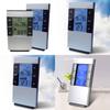 Igrometro Termometro Digitale LCD Misuratore di Umidità Previsioni Meteo Orologio Sveglia Con Calibrazione Automatica e Display Retroilluminato Blu