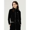 Le Coq Sportif Women Velvet Slim Fit Stand Neck Zip Up Blk Qp422ofto1