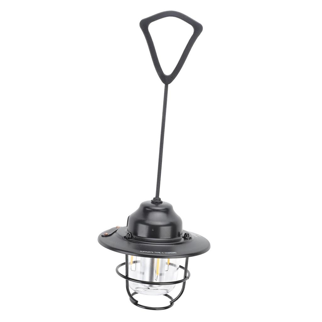 LED Camping Lantern Waterproof 1200MAH 2.0W Stepless Dimming Vintage Rechargeable Camping Lantern