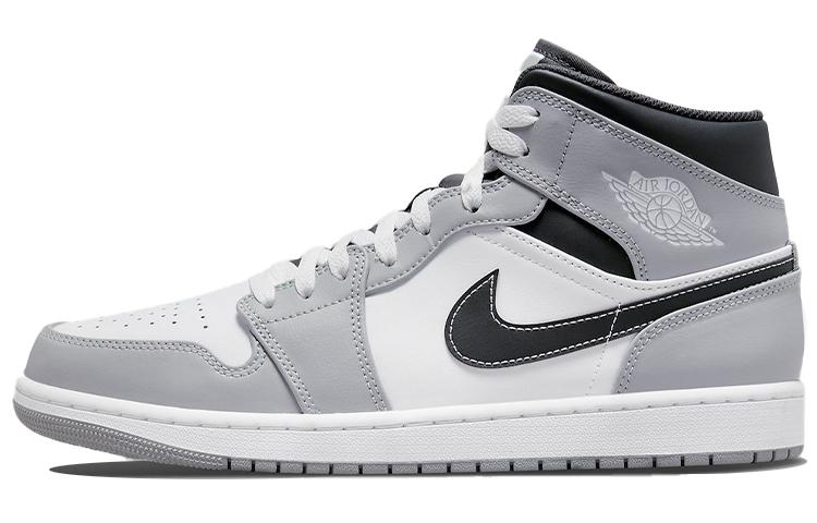 Air Jordan 1 Mid  Light Smoke Grey  554724-078 40.5